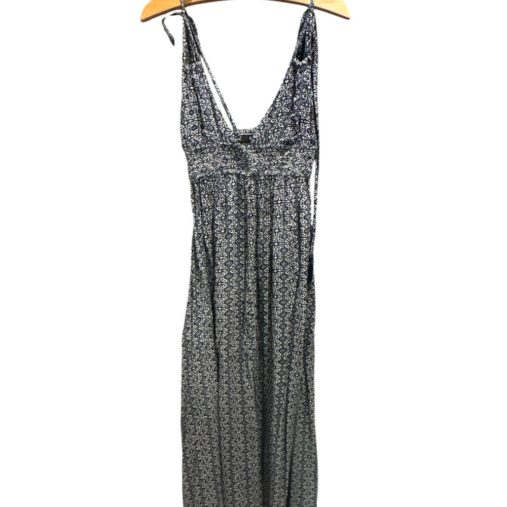 Lulu's Black and White Printed Maxi Dress